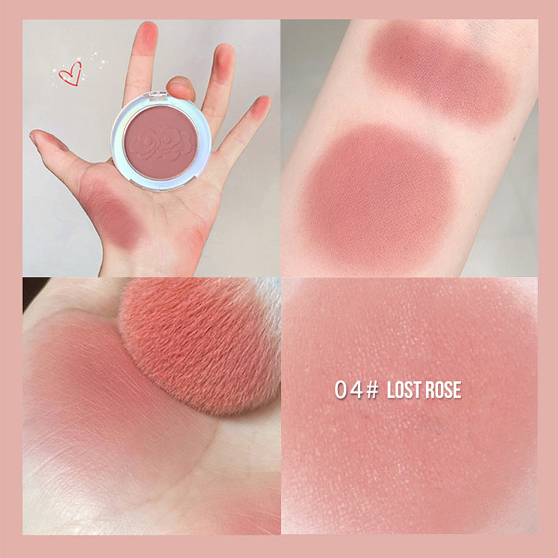 Fine-textured Single-color Blush For Women