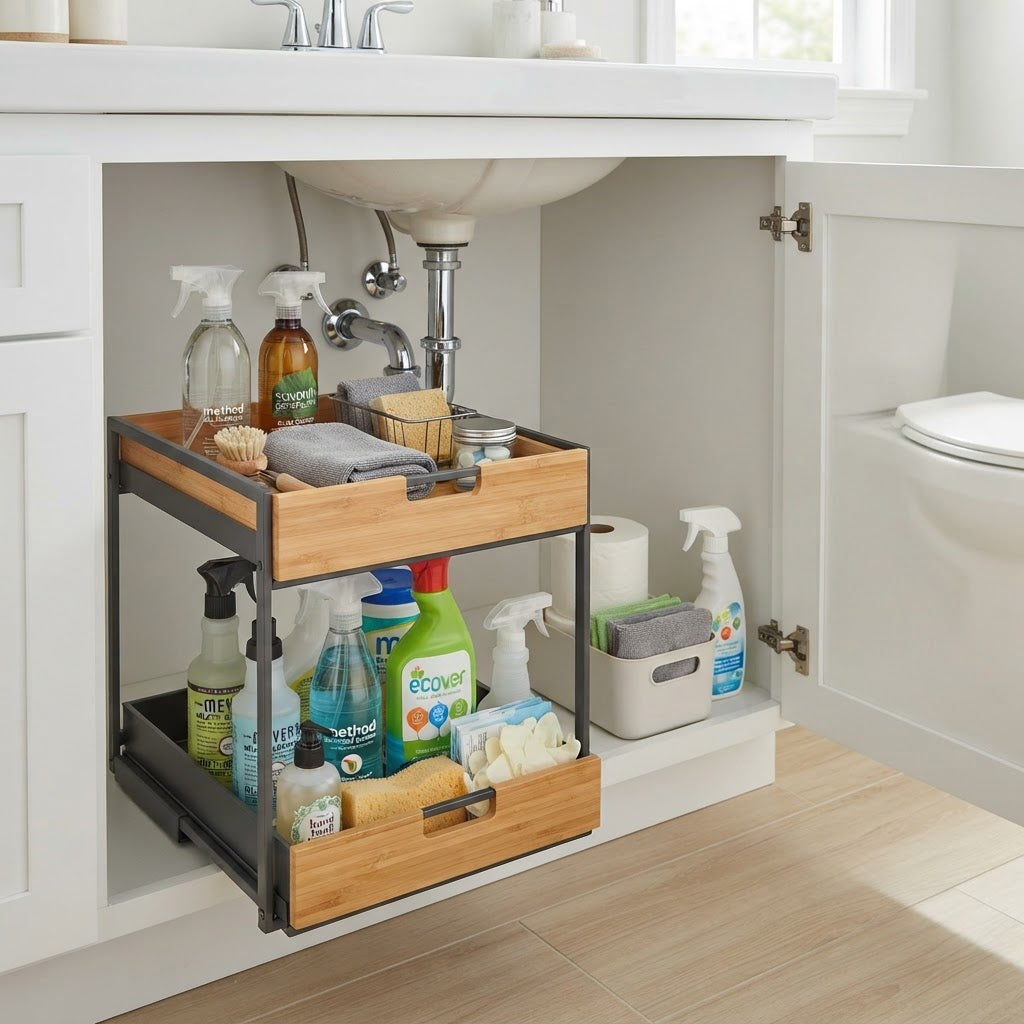 Under-Sink Storage Drawer Organizer
