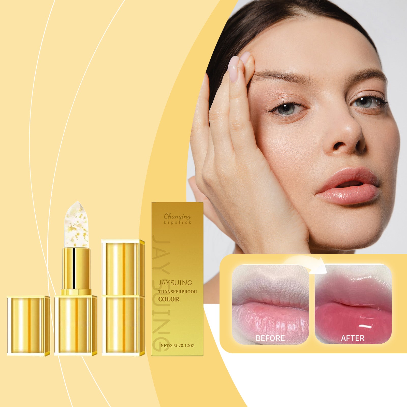Gold Leaf Color-Changing Moisturizing Lip Balm 3.5g