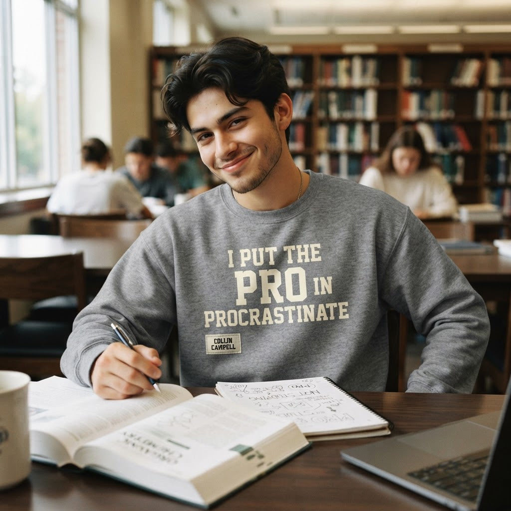 I Put the Pro in Procrastinate — Premium Sweatshirt | COLLIN CAMPELL product image