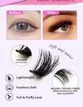 DIY Lash Extension Kit 280pcs Individual Lash Clusters D Curl 30D 40D Thick Volume Eyelash Clusters 0.07D 9-16MM Mixed Length Reusable Soft Natural Look DIY At Home Lash Extensions Makeup Tool Kit