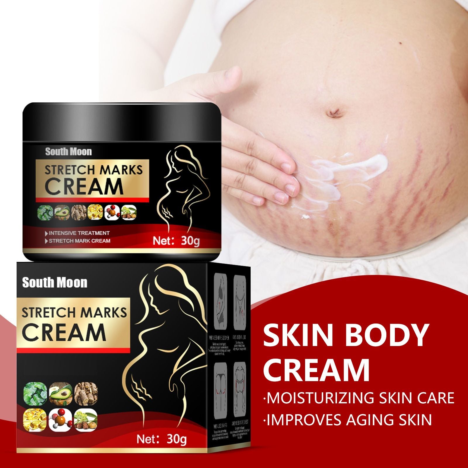 Stretch Marks Cream, Postpartum Skin Moisturizing Body Lotion