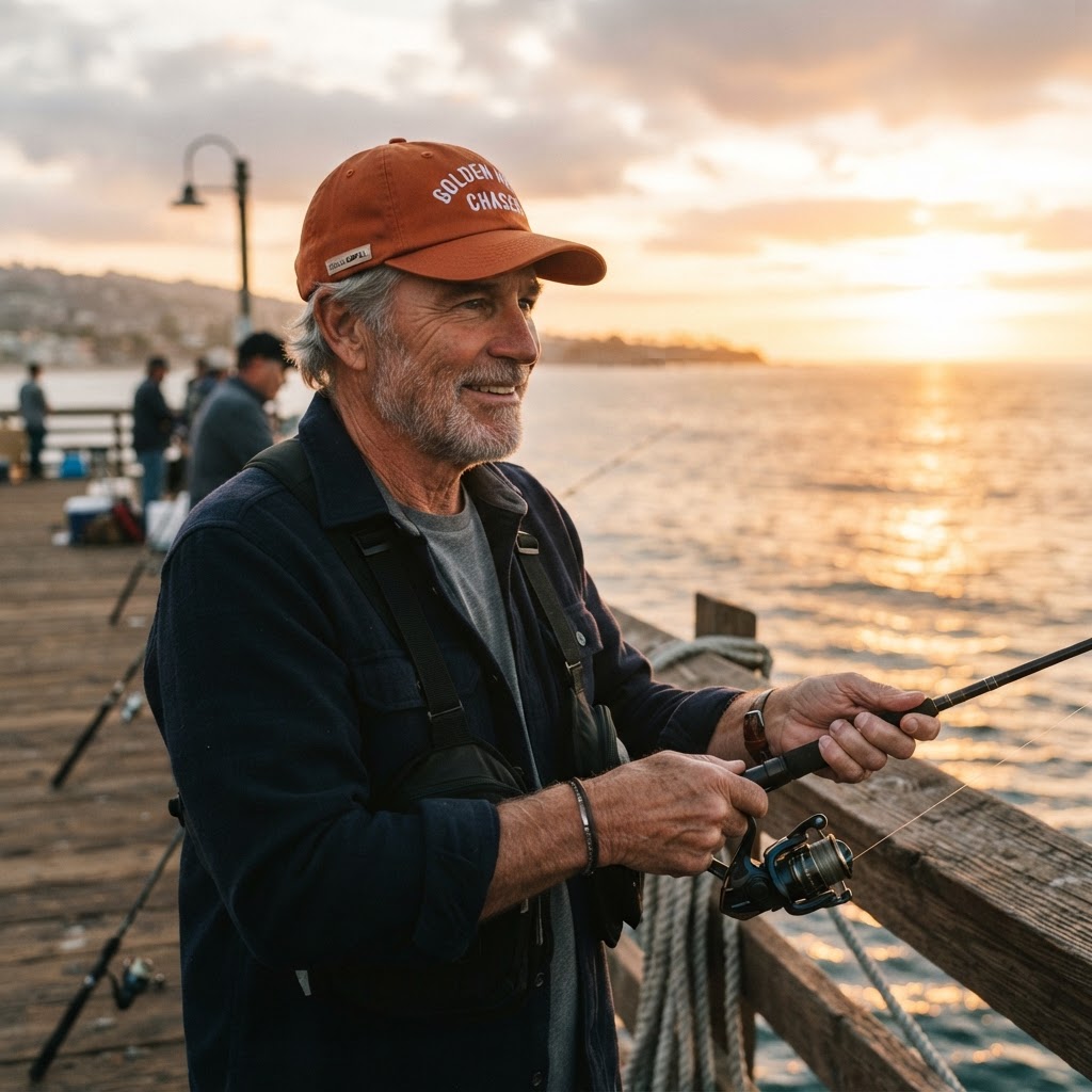 Golden Hour Chaser — Premium Embroidered Cap | COLLIN CAMPELL product image