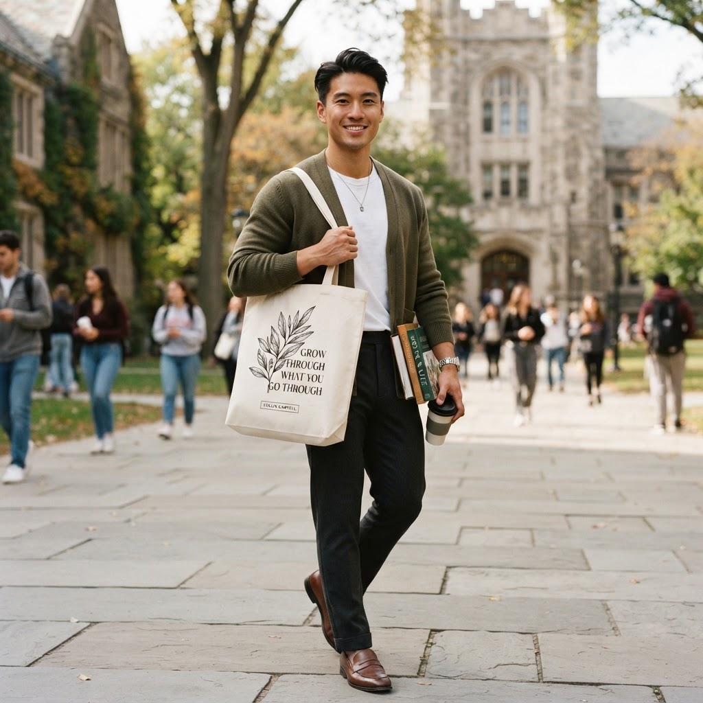 Grow Through What You Go Through — Botanical Tote Bag | COLLIN CAMPELL product image