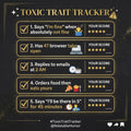 Toxic Trait Tracker - 50 Traits to Rate Yourself Honestly