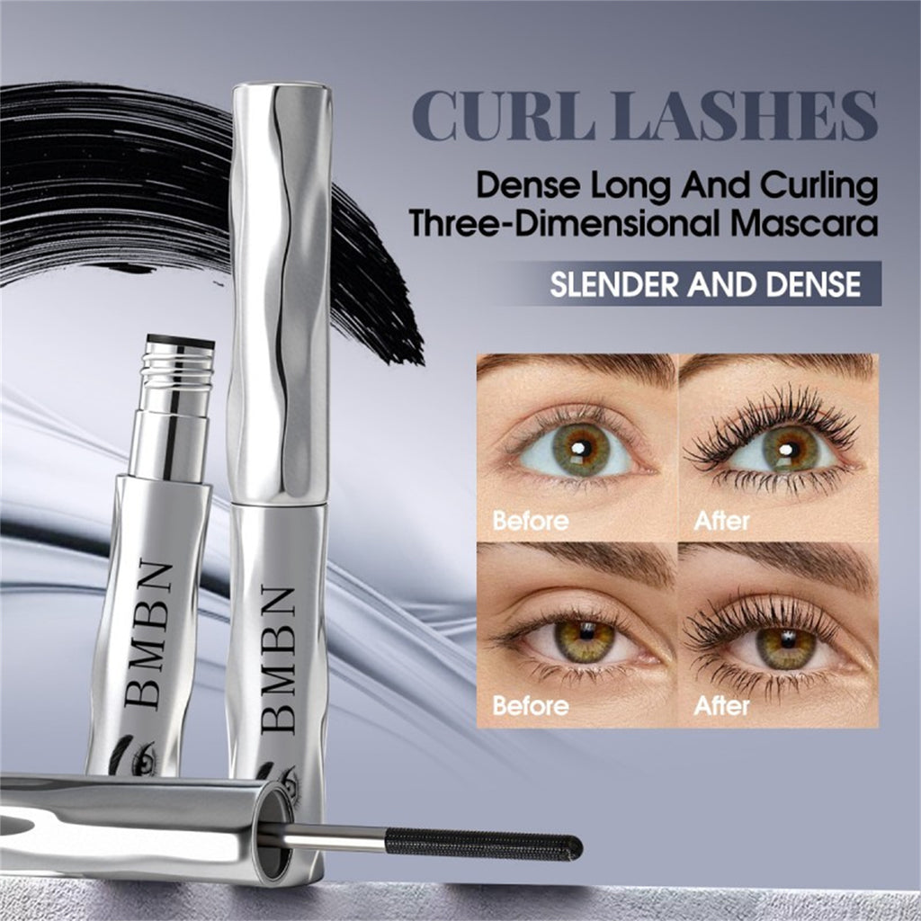 Silver Tube Mascara With A Curling Root