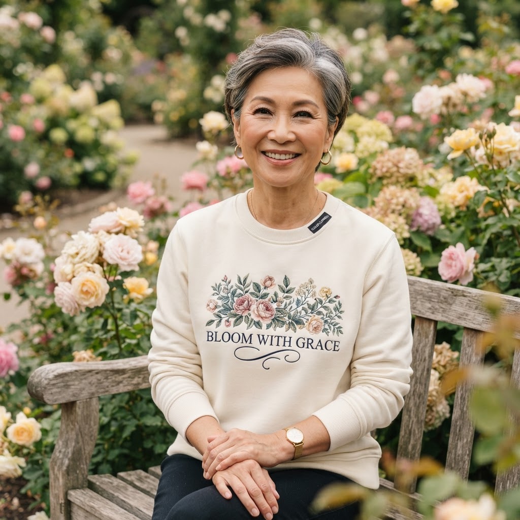 Bloom With Grace Floral Sweatshirt — Premium Botanical | COLLIN CAMPELL product image