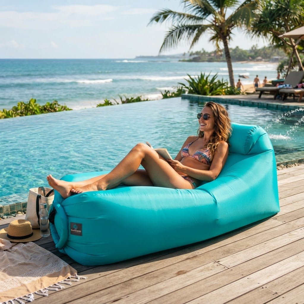 PeaPod Inflatable Air Lounger Sofa — Portable Outdoor Float