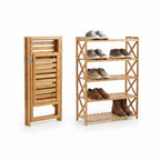 Foldable Space-Saving Shoe Rack Organizer