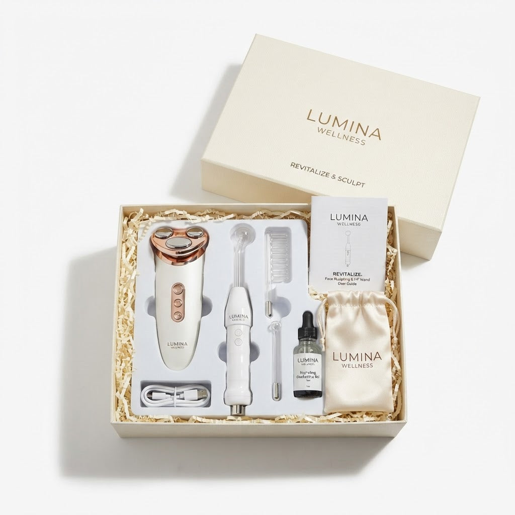 At-Home Spa Gift Set — EMS Face Sculptor + High-Frequency Beauty Device Set