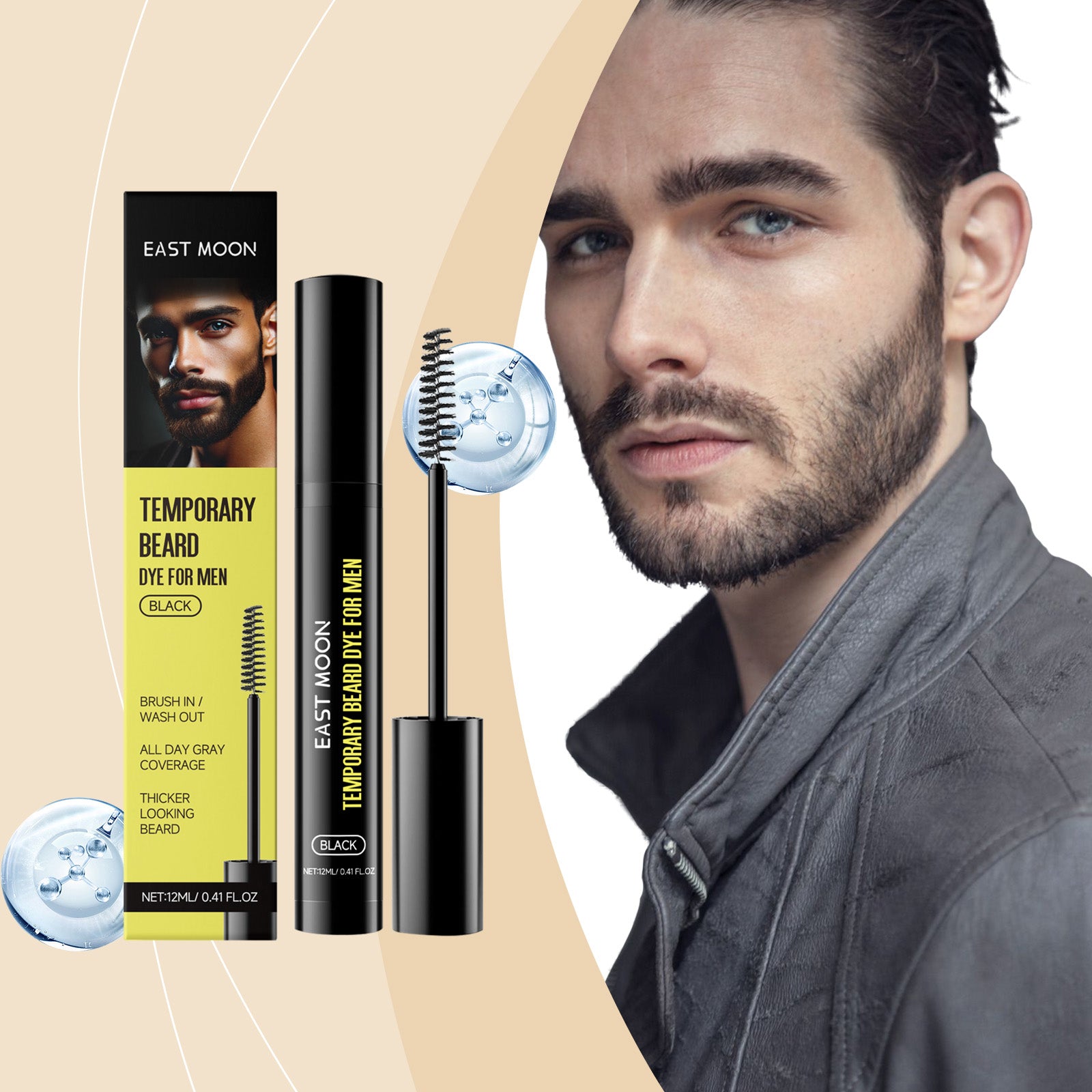 Men's Beard & Eyebrow Dye Black