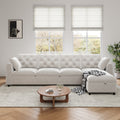 Modern L-Shaped Velvet Sectional Sofa With Storage Chaise
