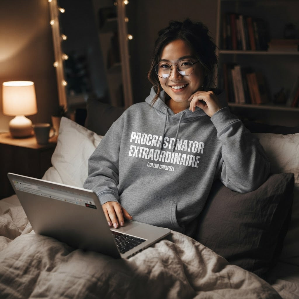 Procrastinator Extraordinaire — Premium Hoodie | COLLIN CAMPELL product image