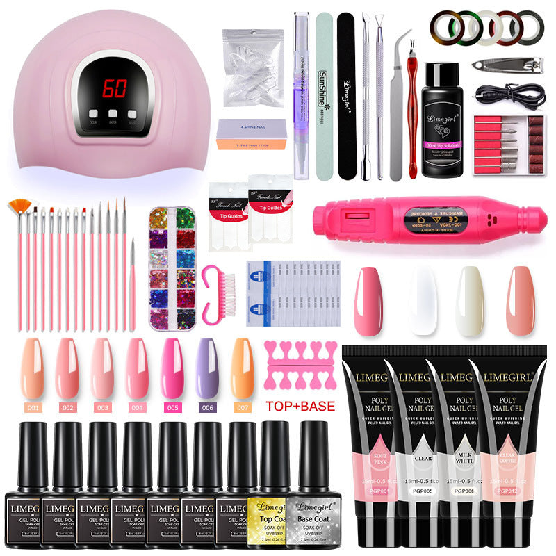 Nail Care Gift Set — Limegirl Acrylic Gel Poly Nail Gel + Gel Nail Polish Pens Set + EELHOE Cuticle Oil, Manicure Bed Mo