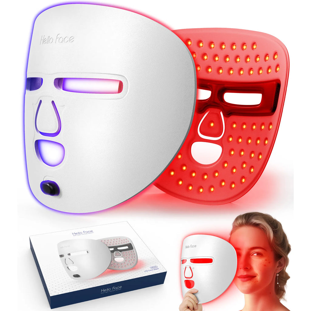 Skincare Ritual Gift Set — LED Face Mask Facial Care Tool, Red + Pore Repair Nasal Patch