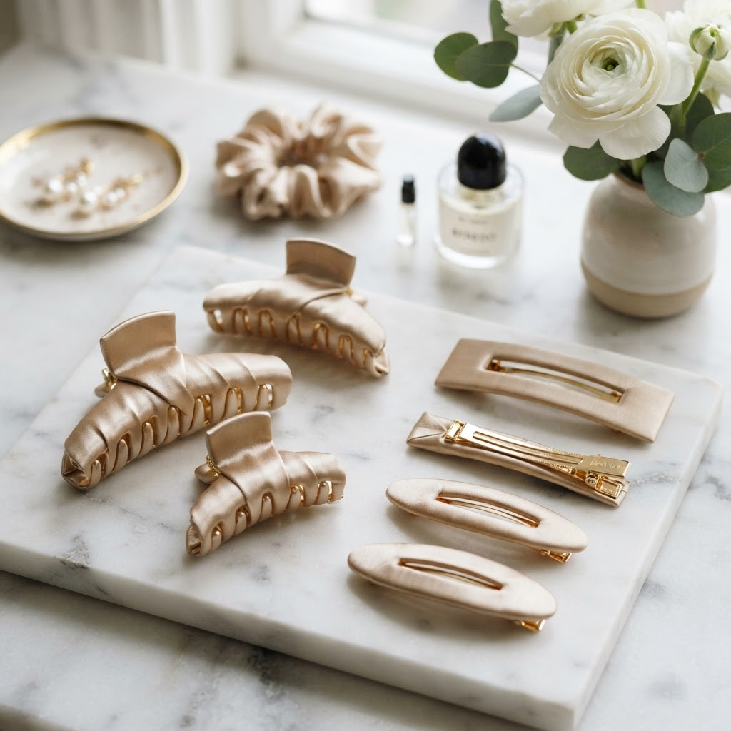 Silk Hair Clip Set — Mixed