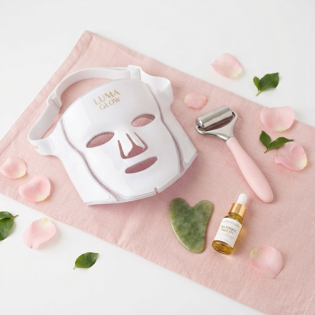 Glow Getter Gift Set — LED Mask + Ice Roller + Gua Sha
