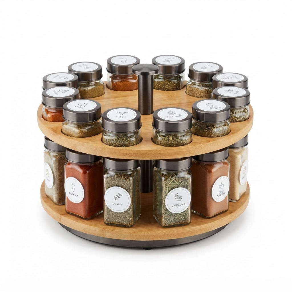 Rotating Spice Rack Organizer - 360 Spin