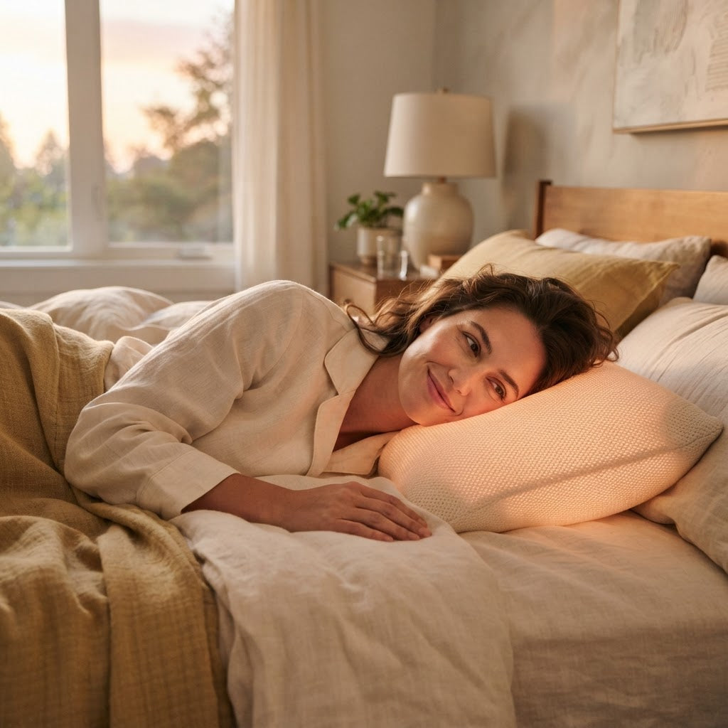 Sunrise Wake-Up Pillow — Gentle LED Light Alarm Pillow