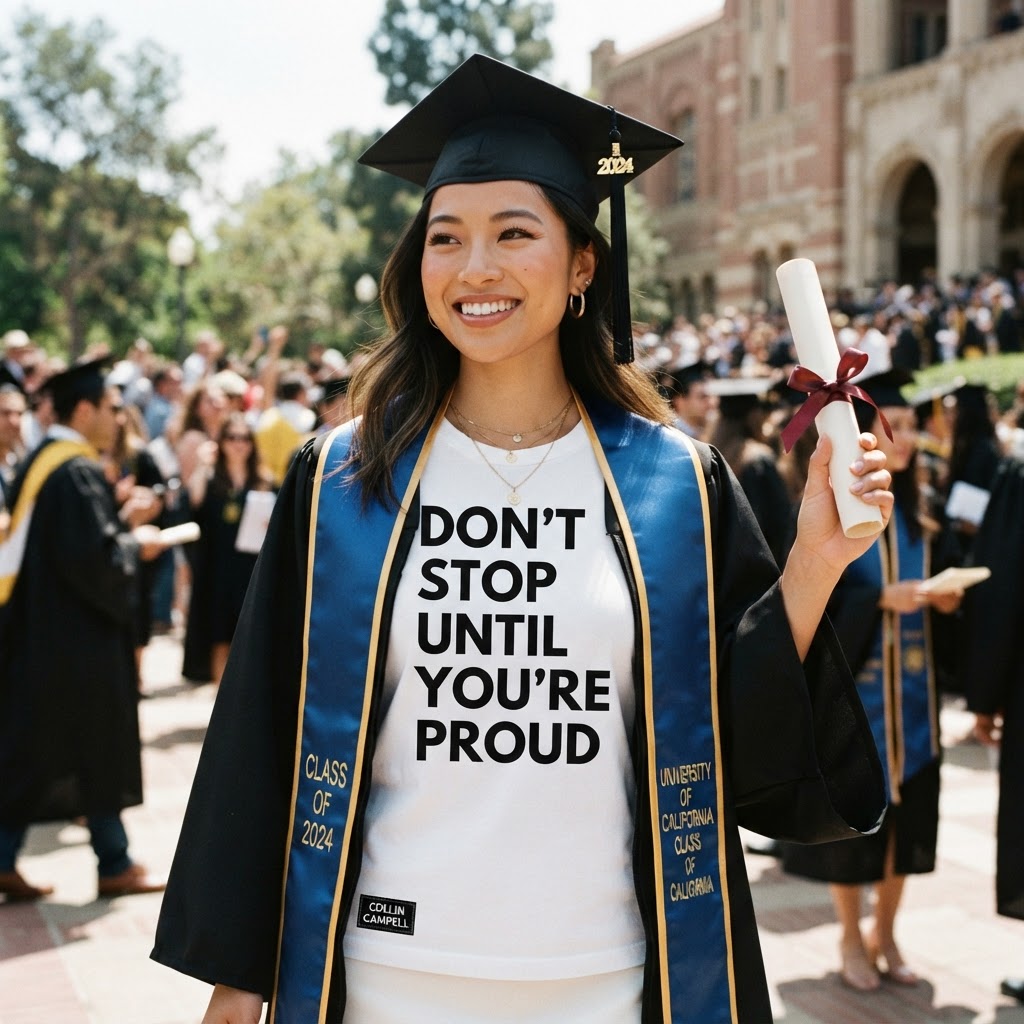 Don't Stop Until You're Proud — Premium T-Shirt | COLLIN CAMPELL product image