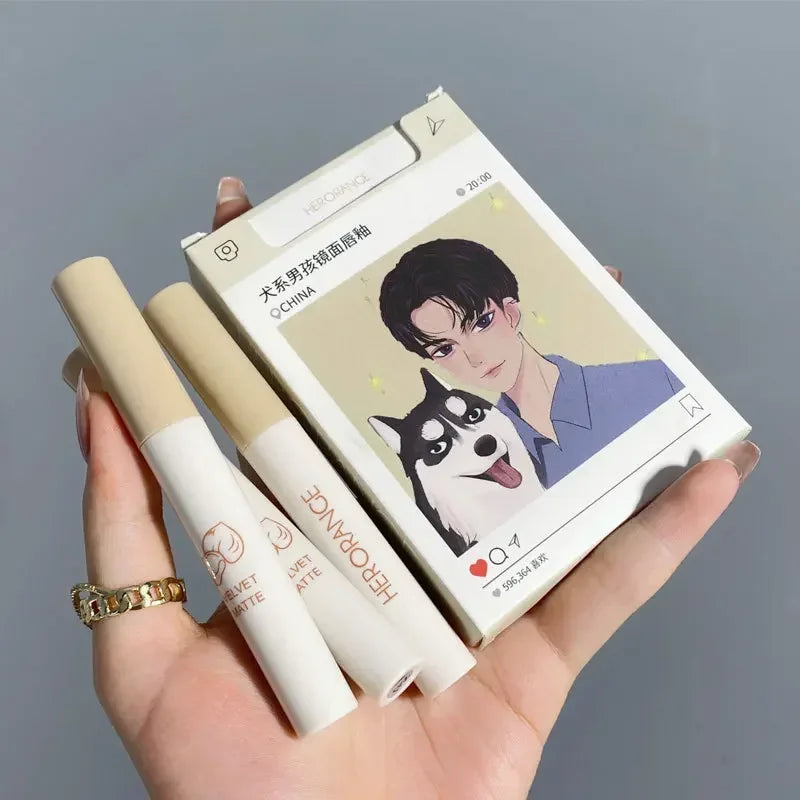 5PCS Cigarrette Lipsticks Set Matte Water Light Velvet Lip Glaze Long Lasting Waterproof Lip Gloss Nude Lip Tint Makeup Cosmetic