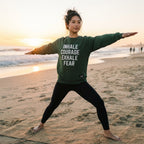 Inhale Courage Exhale Fear — Premium Sweatshirt | COLLIN CAMPELL product image