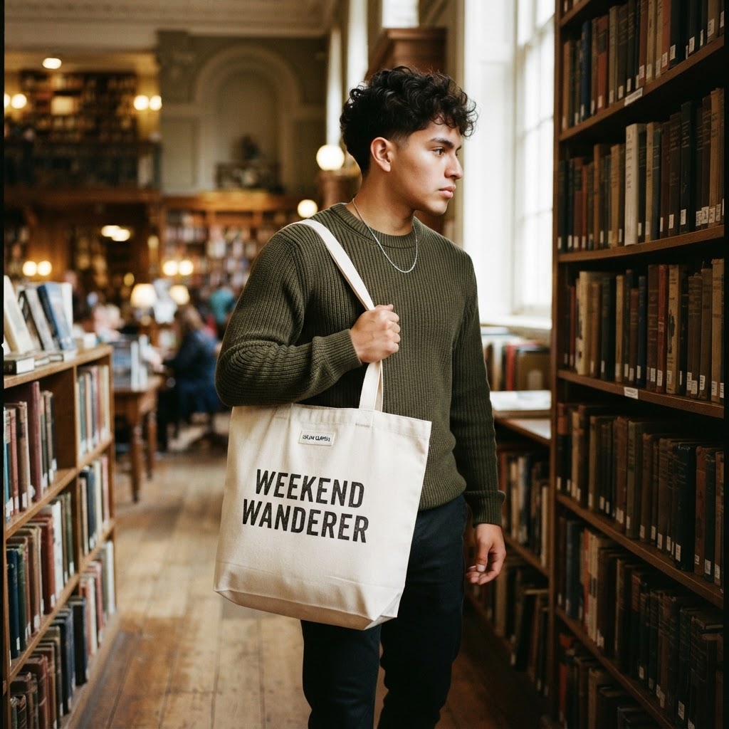 Weekend Wanderer — Premium Canvas Tote Bag | COLLIN CAMPELL product image