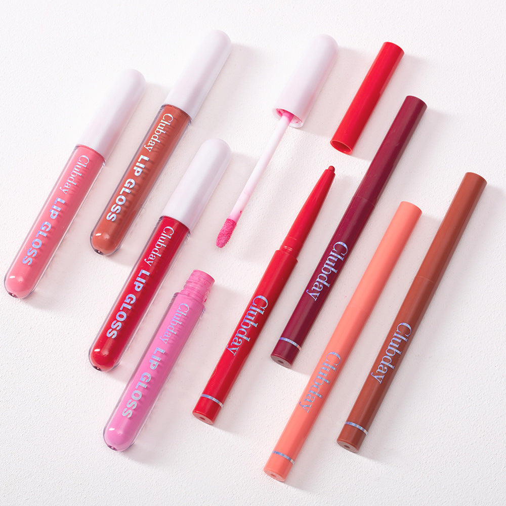 Durable Velvet Matte Lip Glaze Mist Surface Hook Line Lip Pen 6plus6 Combination Set Easy To Color Lipstick Pen