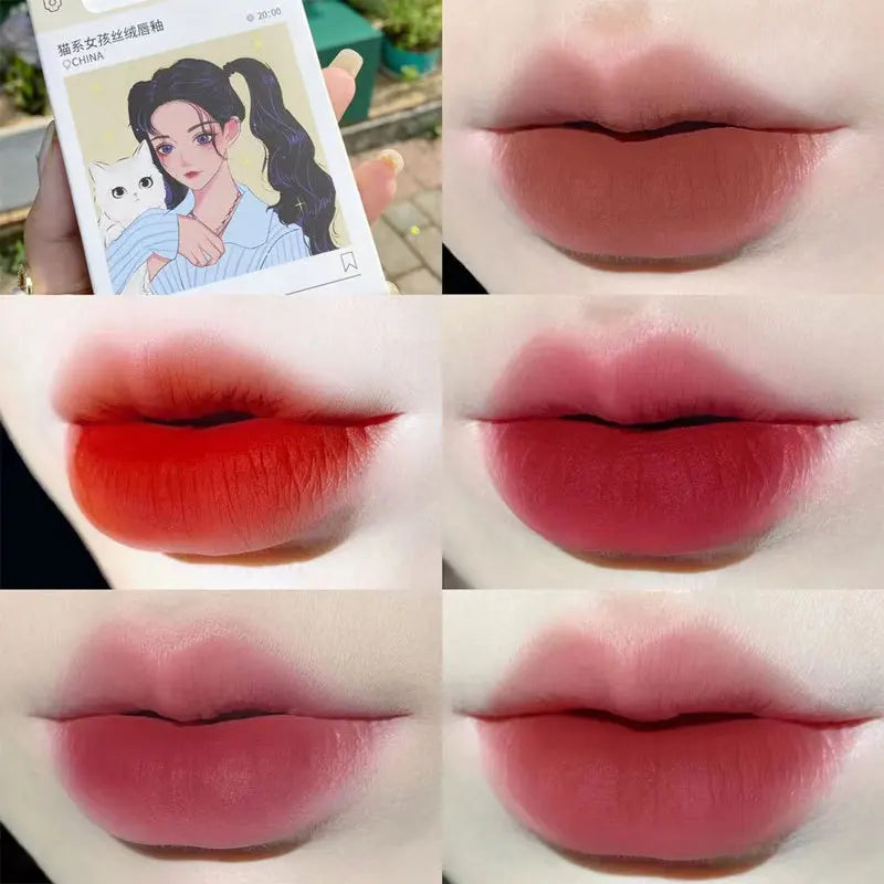 5PCS Cigarrette Lipsticks Set Matte Water Light Velvet Lip Glaze Long Lasting Waterproof Lip Gloss Nude Lip Tint Makeup Cosmetic