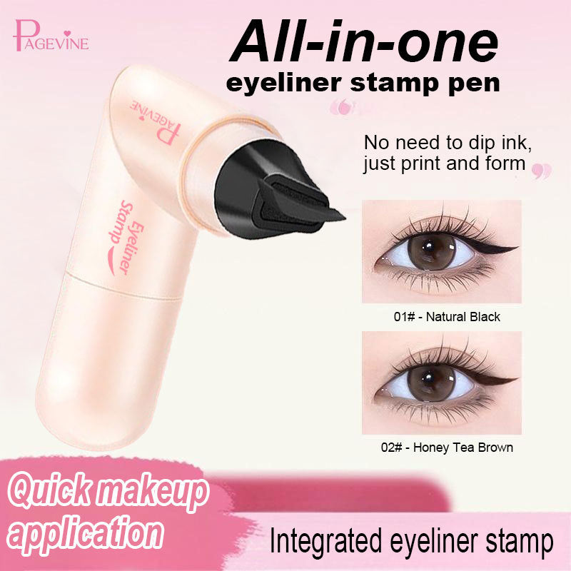 Waterproof Long-Lasting All-in-One Liquid Eyeliner, Double-Ended Stamp Eyeliner For Eye