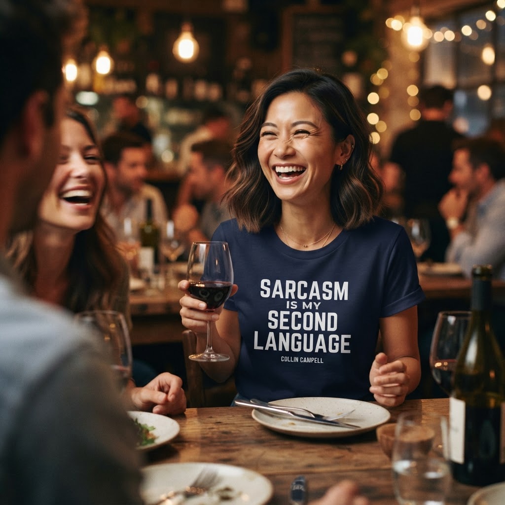 Sarcasm My Second Language — Premium T-Shirt | COLLIN CAMPELL product image