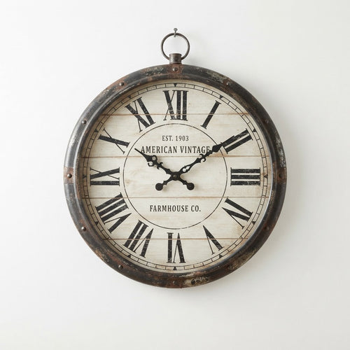 American Vintage Farmhouse Wall Clock