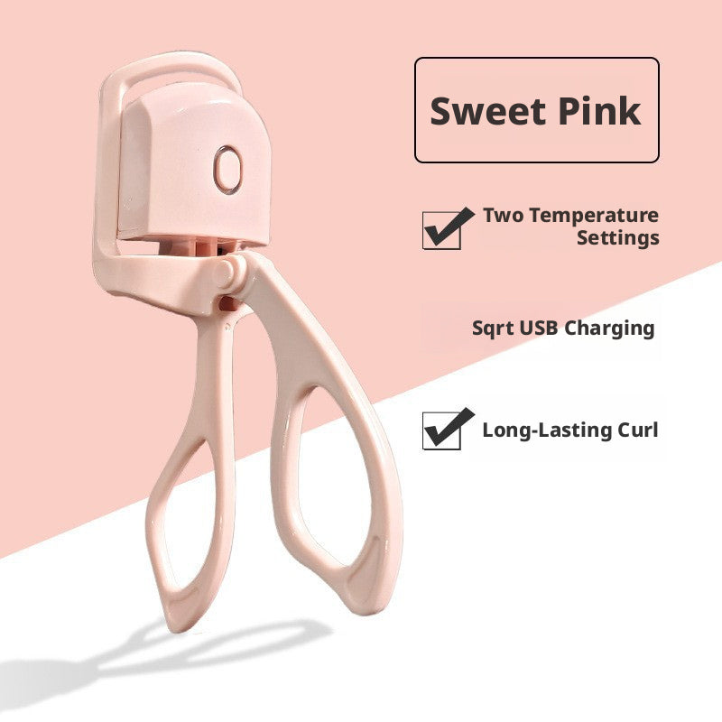Glam Gift Box — Non-Sticky Lash Tweezers + Electric eyelash curler-pink-1 piec