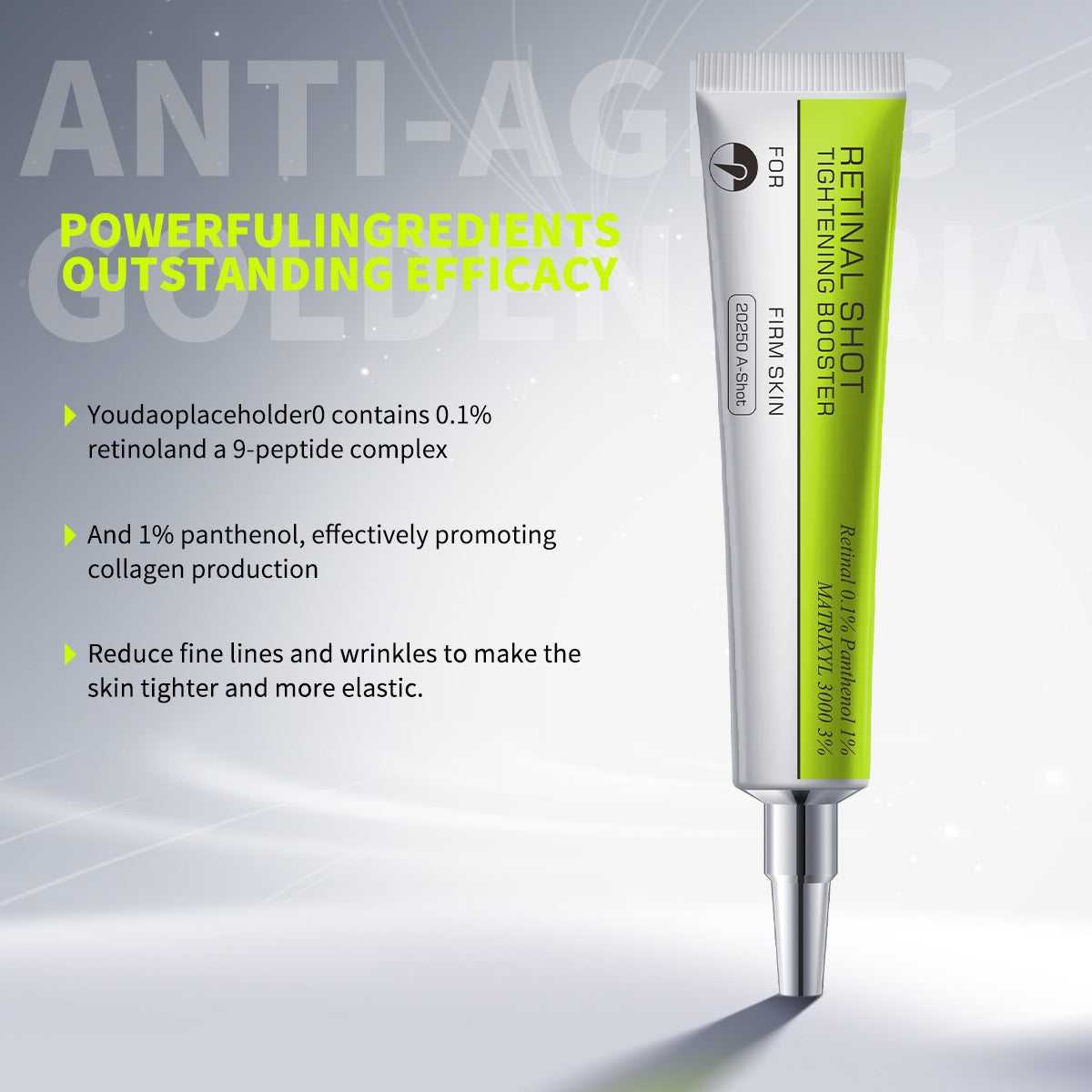 Pro-Vitamin A Eye Cream --The Product Net Weight Is 15g, And With Outer Packaging, The Total Weight Is 22.4g.