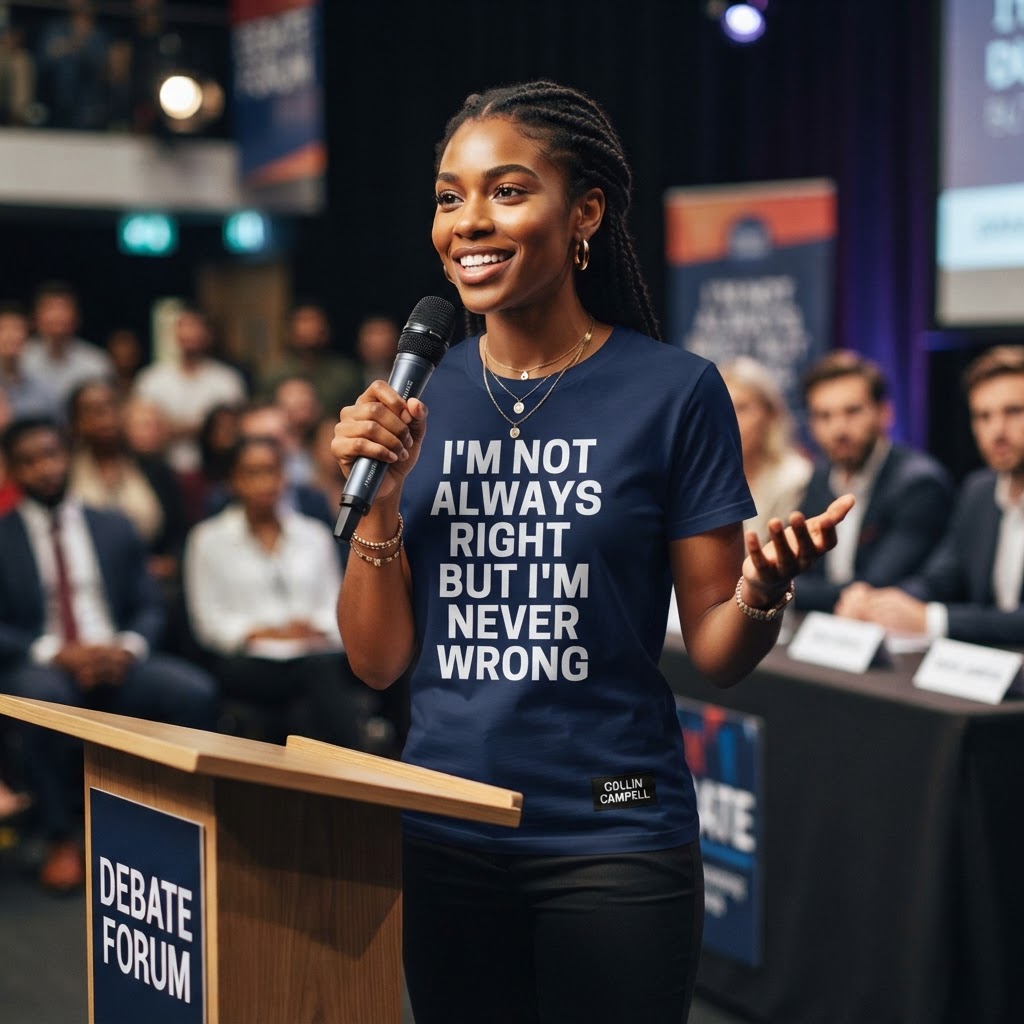 I'm Not Always Right But I'm Never Wrong — Premium T-Shirt | COLLIN CAMPELL product image