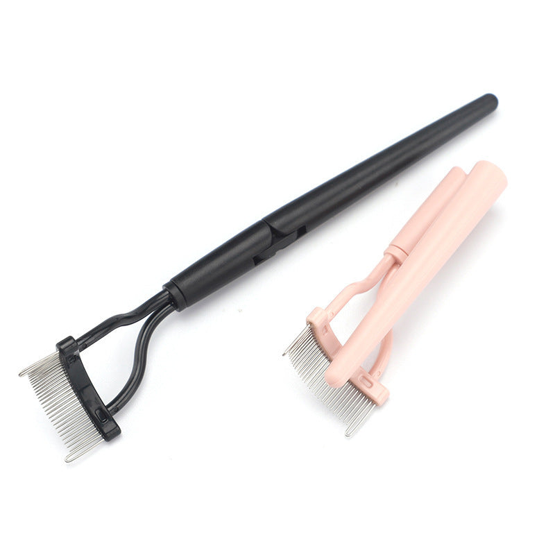 Portable Semi-arc Stainless Steel Needle Eyelash Brush