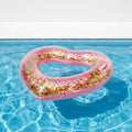 Heart-Shaped Sequin Inflatable Swimming Ring — Summer Pool Float