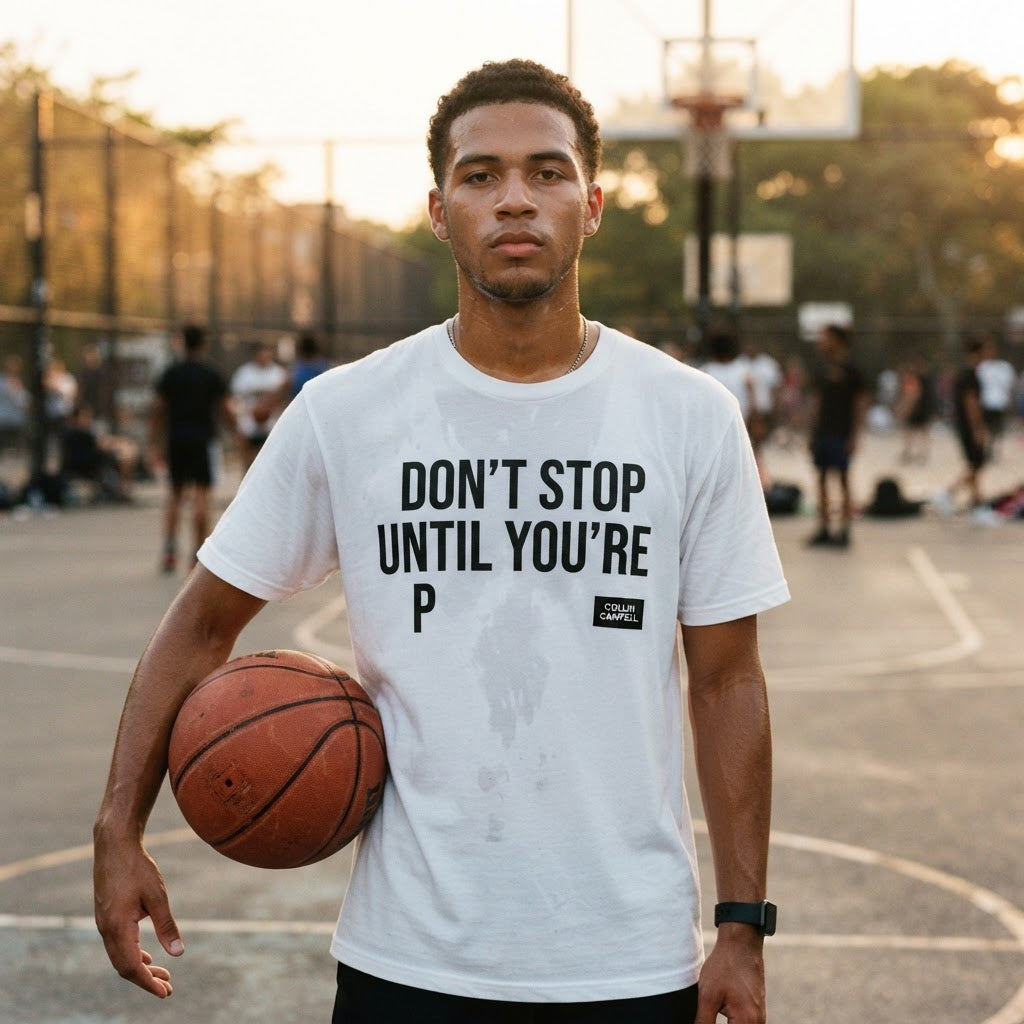Don't Stop Until You're Proud — Premium T-Shirt | COLLIN CAMPELL product image