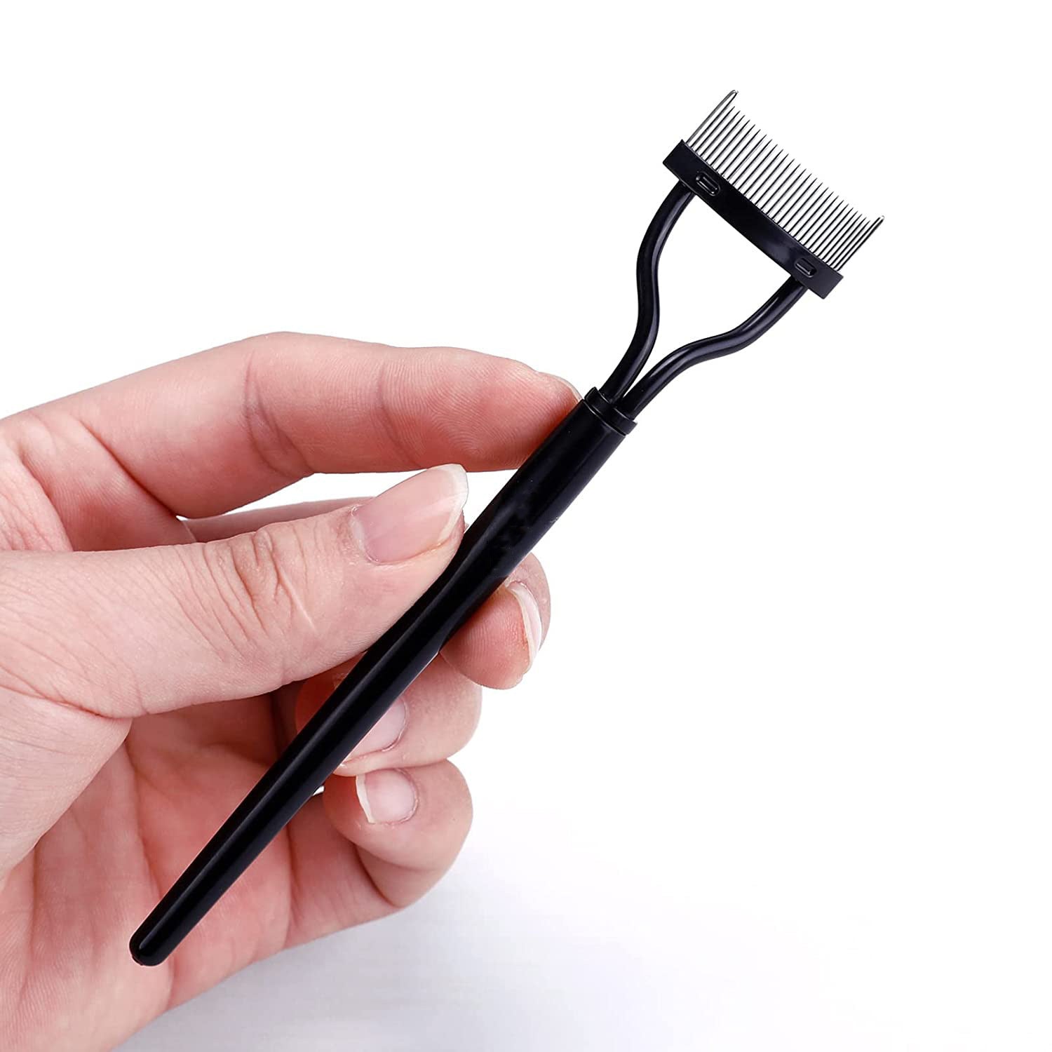 Glam Gift Box — Dark Brown Four-prong Eyebrow Penci + Semi-arc Steel Tooth Brow Groomer D
