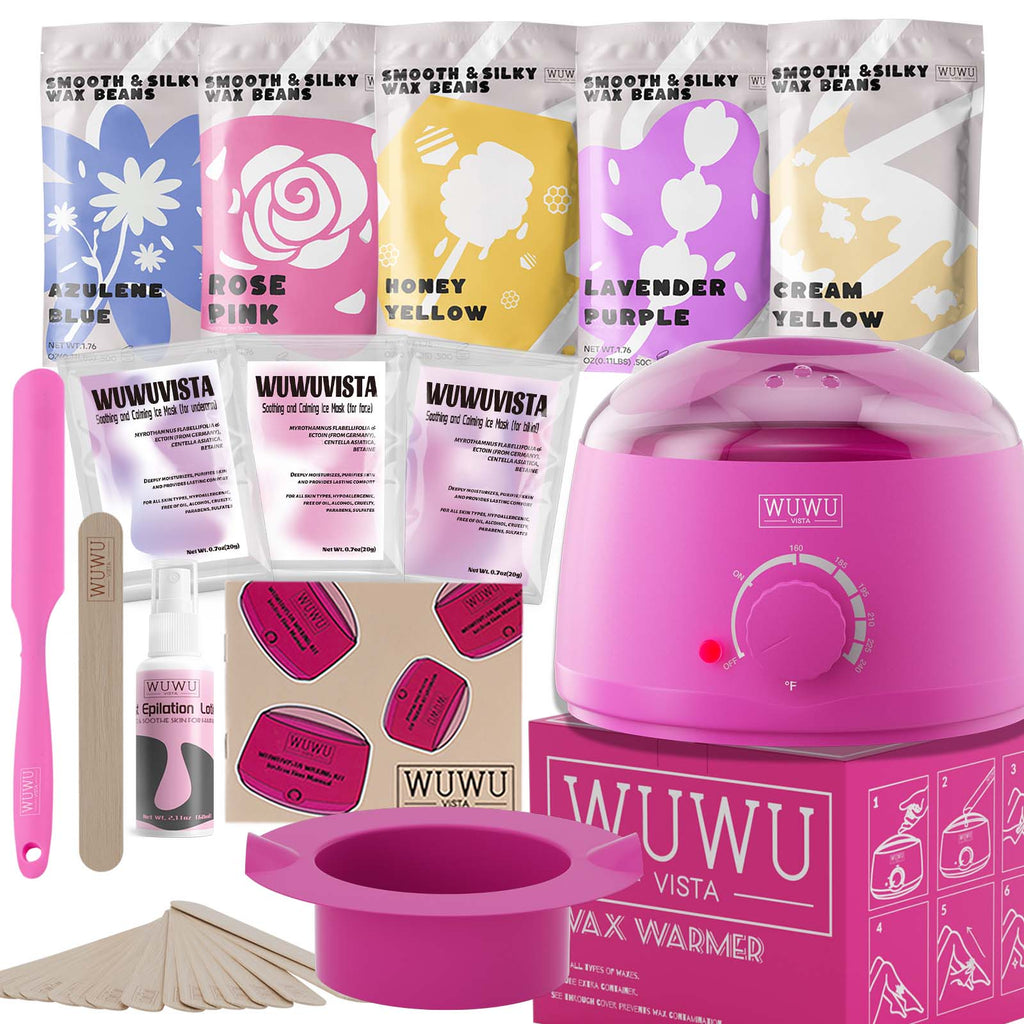 Hair Care Gift Set — 2in1 Sprayer Comb Detangling Scalp + Waxing Kit WUWUVISTA 23 Items Hair