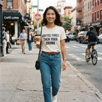 Coffee First Then Your Drama — Premium T-Shirt | COLLIN CAMPELL product image