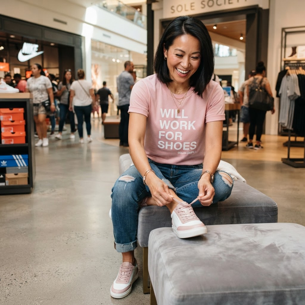 Will Work for Shoes — Premium T-Shirt | COLLIN CAMPELL product image