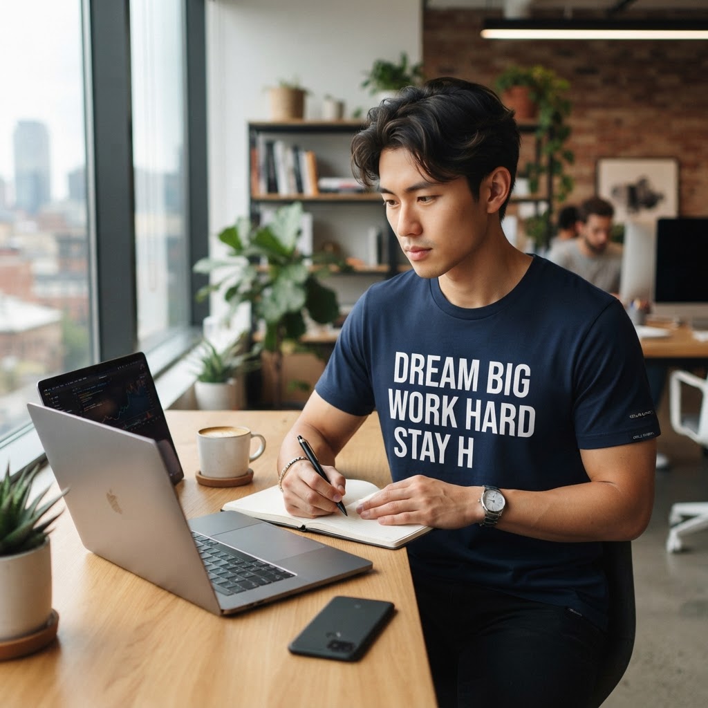 Dream Big, Work Hard, Stay Humble — Premium T-Shirt | COLLIN CAMPELL product image