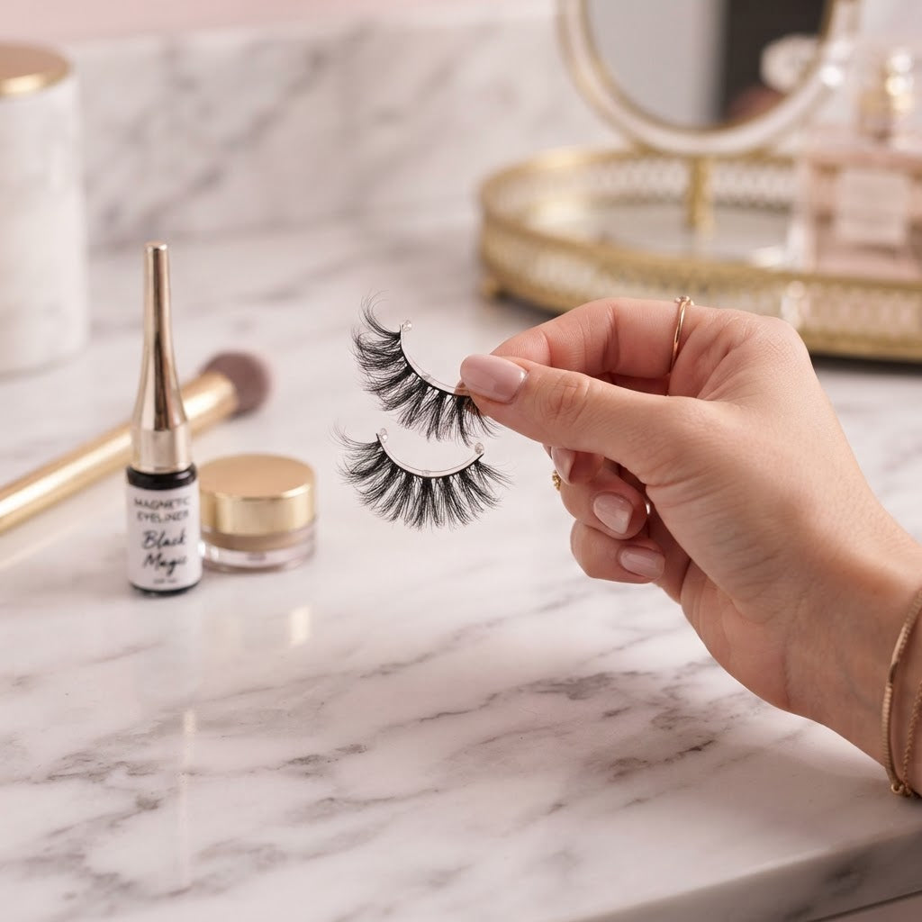 Reusable Magnetic Eyelashes with Magnetic Eyeliner — 5 Pair Luxury Lash Set