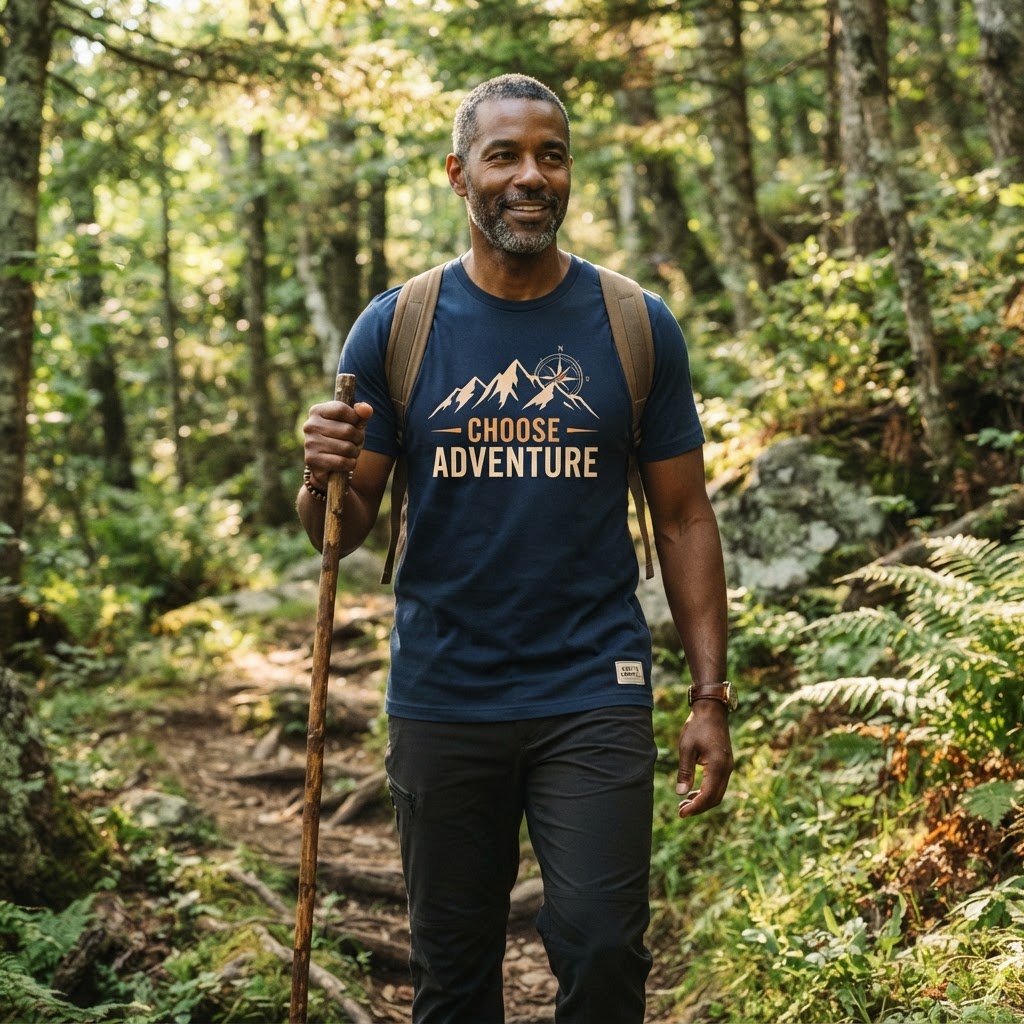 Choose Adventure Mountain Tee — Premium Garment-Dyed | COLLIN CAMPELL product image