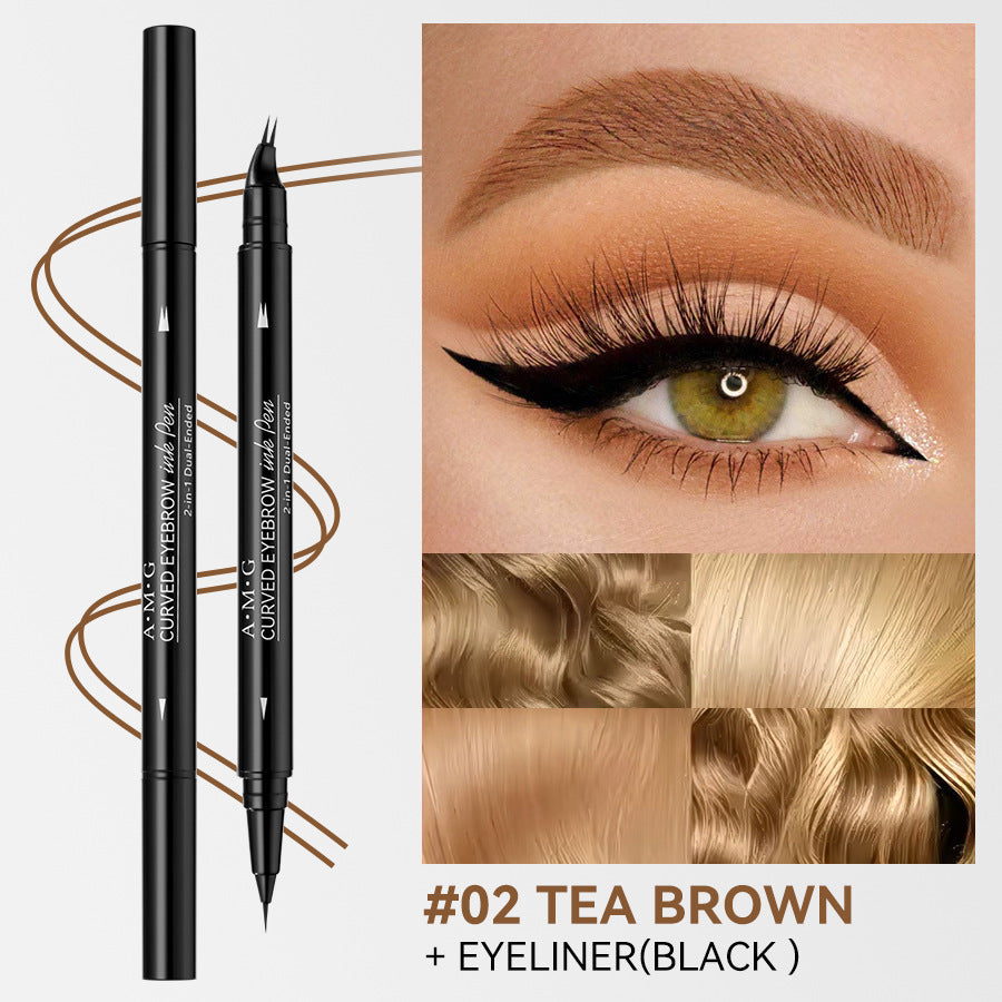 Double-ended Brow Pencil And Eyeliner 2-in-1