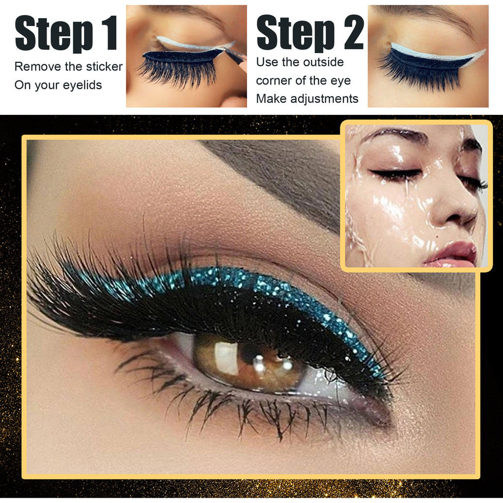 European And American Glitter Self-adhesive Eyeliner False Eyelash Stickers