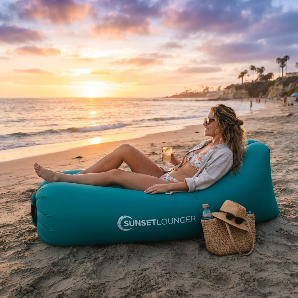 PeaPod Inflatable Air Lounger Sofa — Portable Outdoor Float