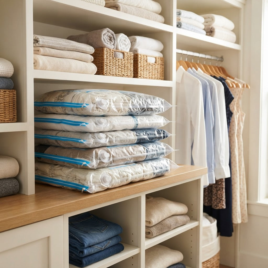 Vacuum Storage Bags for Clothes (8 Pack)