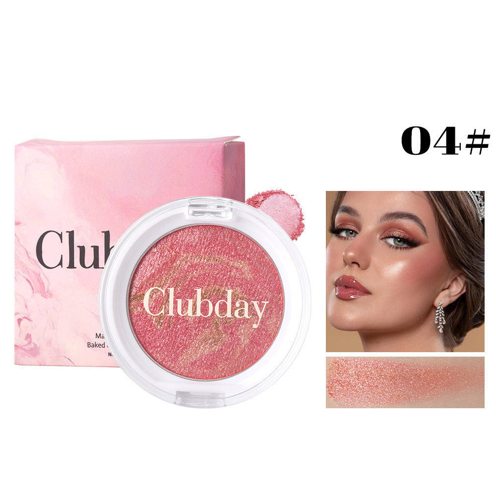 Three Color Streaky Flesh Highlight Powder Blusher Pearl